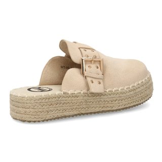 Zuecos plataforma yute beige
