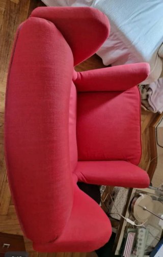 Sillón orejero Ikea Strandmon Rojo