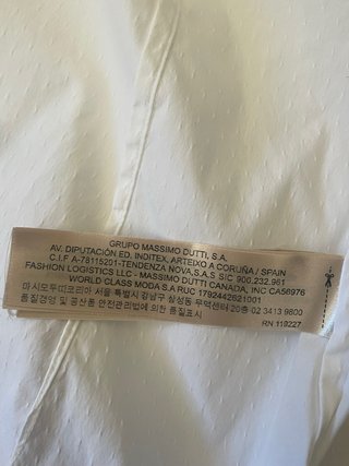 Camisa Blanca Massimo Dutti Talla 36