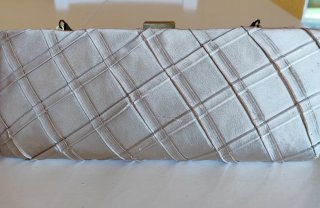 Bolso de fiesta plateado dorado tejido