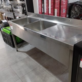 Fregadero industrial 2 cubas
