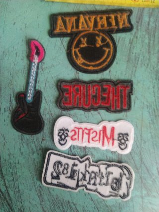 Lote 5 parches punk rock grunge