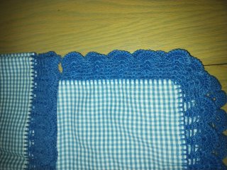 4 Naperons com Renda Azul