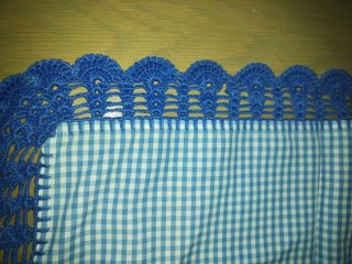 4 Naperons com Renda Azul