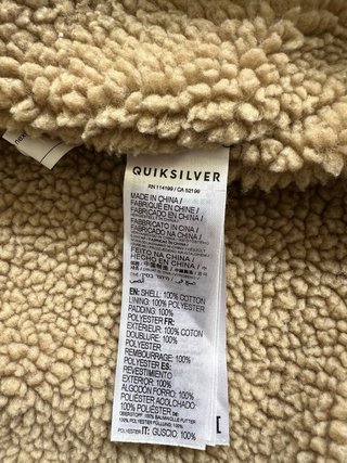 Chaqueta Quiksilver pana y borrego 16 años