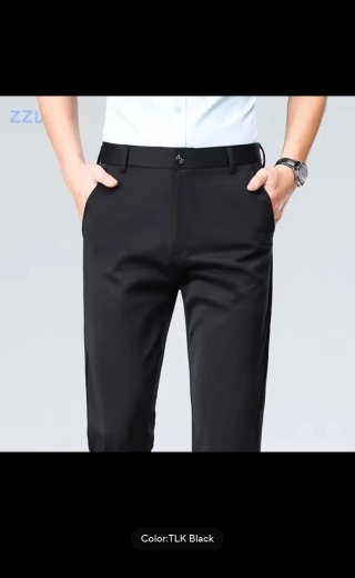 Pantalones elásticos hombre beige