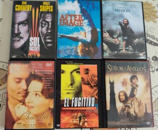 Lote 6 Películas DVD Acción Aventura Suspense