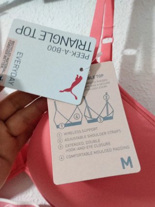 Sujetador deportivo Puma rosa