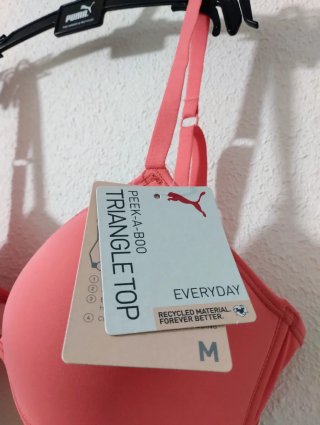 Sujetador deportivo Puma rosa