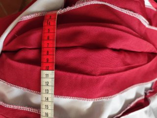 Traje de flamenca rojo con volantes