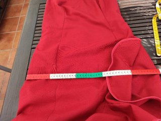 Traje de flamenca rojo con volantes