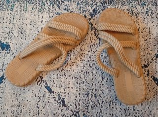 Sandalias de cuerdas beige
