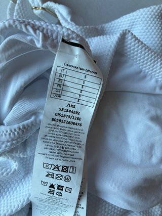 Bañador Calzedonia Blanco Talla S.(34)