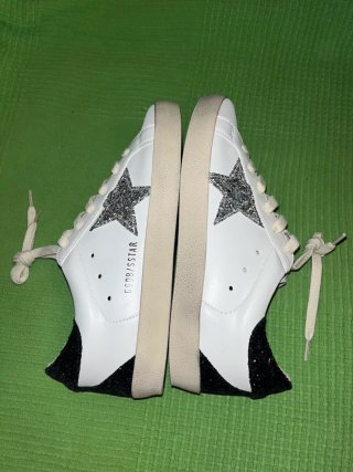 Golden Goose Superstar Plata y Blanco