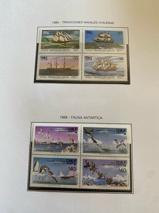 246 Sellos Chile 1985-1990 Nuevos