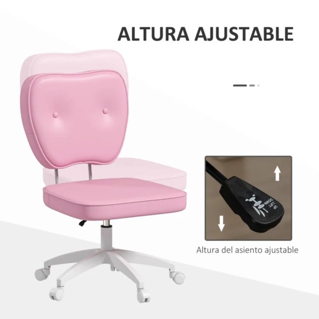 Silla de oficina giratoria rosa