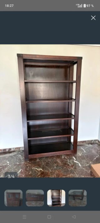 Mueble de salón madera oscura