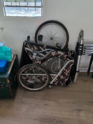 Carrito porta niños bici Leon