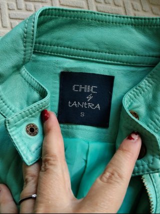 Cazadora Polipiel TANTRA Turquesa Talla S