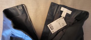 Gonna H&M ecopelle grigio-blu