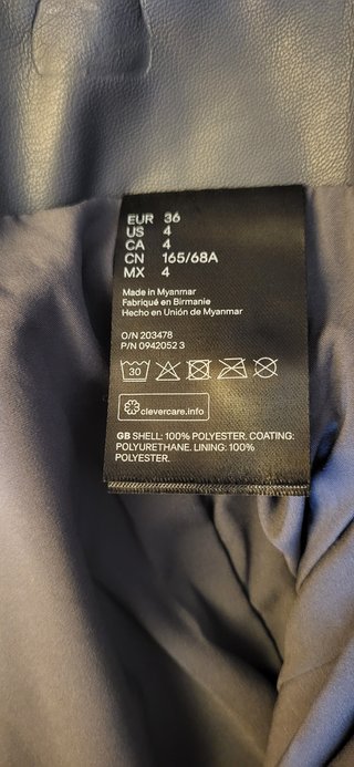 Gonna H&M ecopelle grigio-blu