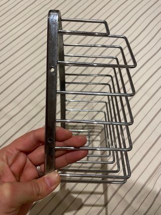 Portajabones de metal plateado