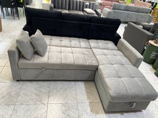 Sofá cama chaise longue gris terciopelo NUEVO