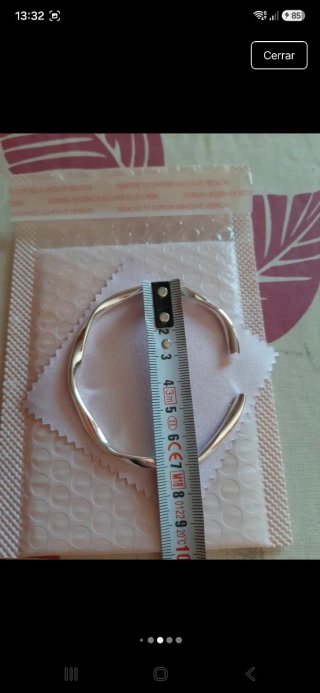 Pulsera plata 925 retorcida nueva