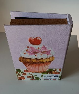 Caja libro decorativa madera