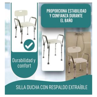 Silla de Ducha OrtoPrime con Reposabrazos