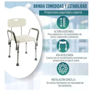 Silla de Ducha OrtoPrime con Reposabrazos