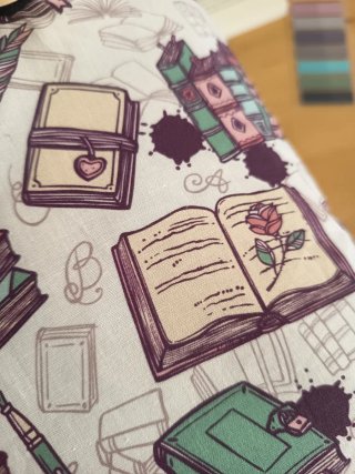 Funda de libro con diseño de libros