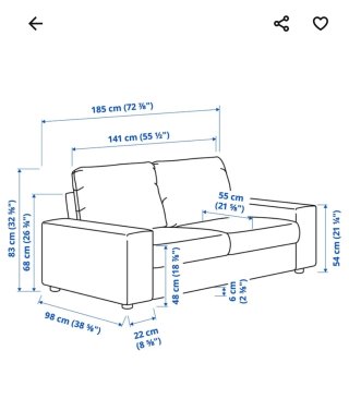 Divano Ikea Vimle 2 posti Hallarp beige