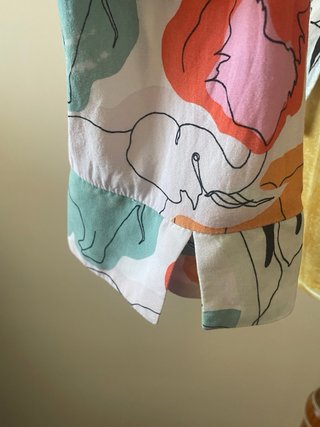Blusa Zara Algodón Estampado Animal Talla M