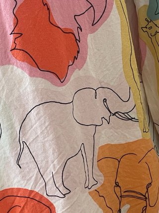 Blusa Zara Algodón Estampado Animal Talla M