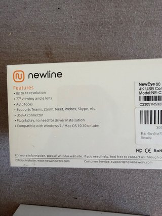 Webcam Newline NewEye 60 4K