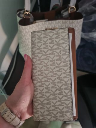 Portafoglio Michael Kors Beige/Marrone Nuovo