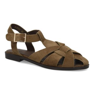 Sandalias Romanas Planas Taupe Talla 37