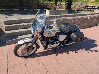Triumph Bonneville T100 Beige/Blanco