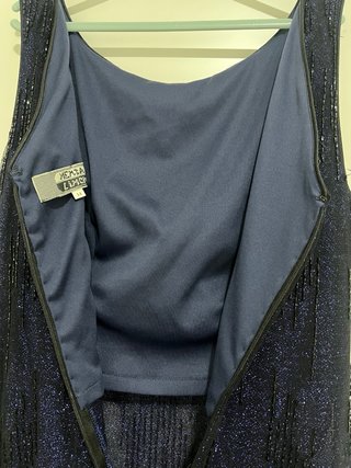Vestido azul con pedrería