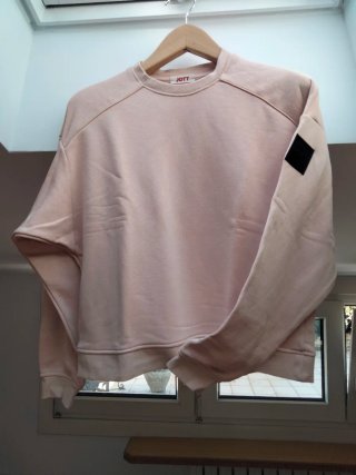 Sudadera Jott rosa logo manga