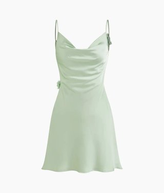 Vestido verde con flores