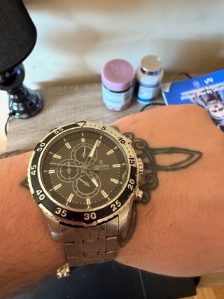 Reloj Festina Cronógrafo Negro y Plateado