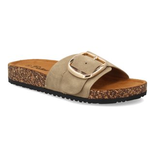 Sandalias Beige con Hebilla XL