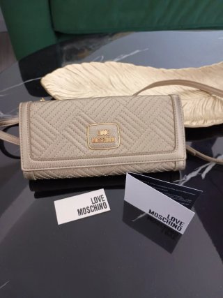 Borsa Love Moschino oro trapuntata
