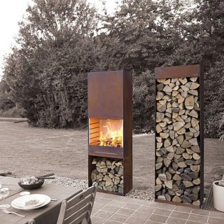 Muebles de exterior a medida: madera y acero