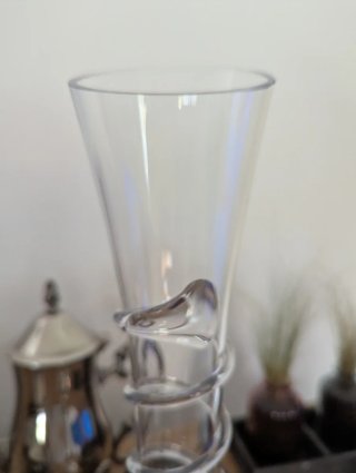 Jarrón de cristal soplado espiral