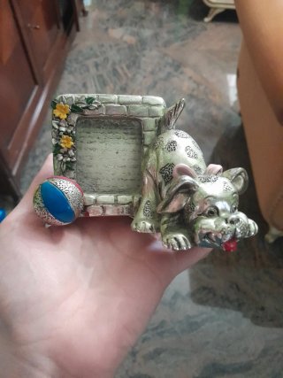 Portafoto vintage cane e palla
