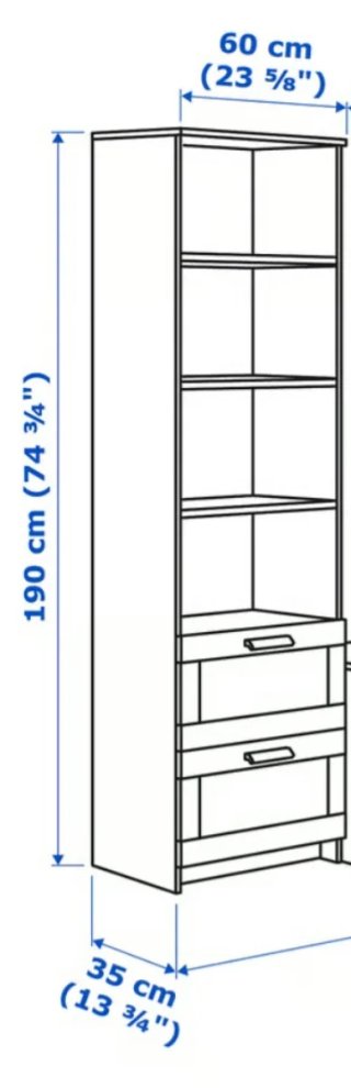 Estantería IKEA BRIMNES con cajones
