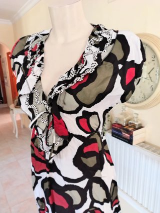 Vestido túnica Didi Y2K estampado abstracto